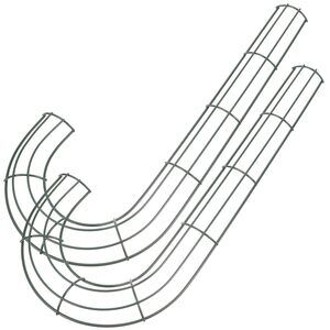 9970 Christmas Wire Wreath Frame Candy Cane Shaped Wreath Ring 2Pcs 16 inch